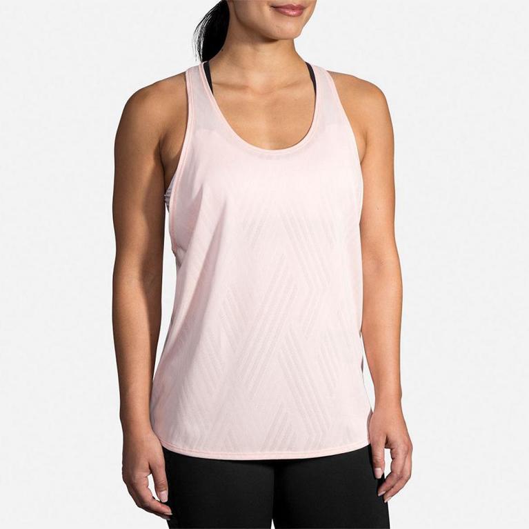 Brooks Array Womens Running Tank Top - Pink - Indonesia (HXVZ-16538)